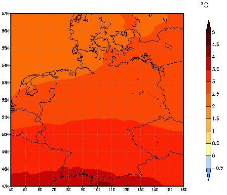 Gebietsmittel dieses Klimalaufs: +3.3°C