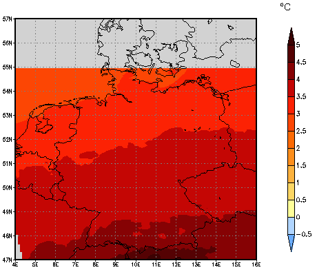 Gebietsmittel dieses Klimalaufs: +3.1°C