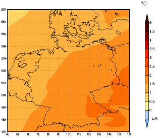 Gebietsmittel dieses Klimalaufs: +1.4°C