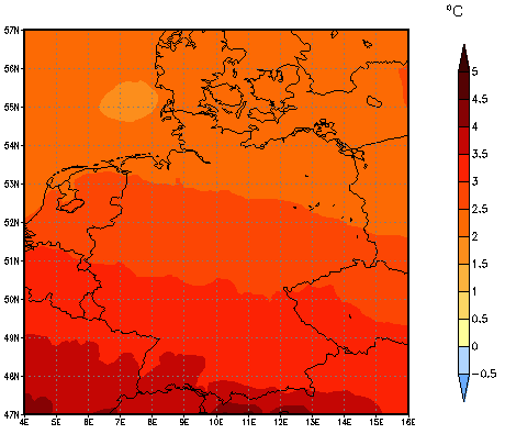 Gebietsmittel dieses Klimalaufs: +2.6°C