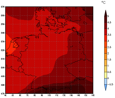 Gebietsmittel dieses Klimalaufs: +3.8°C