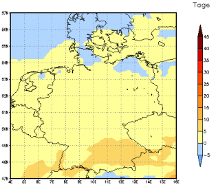 Gebietsmittel dieses Klimalaufs: 0 Tage