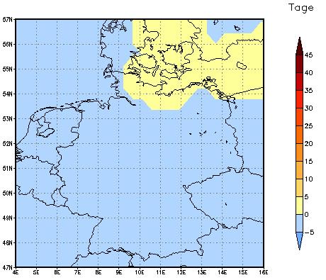 Gebietsmittel dieses Klimalaufs: 0 Tage