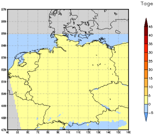 Gebietsmittel dieses Klimalaufs: 0 Tage