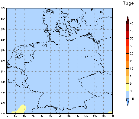 Gebietsmittel dieses Klimalaufs: 0 Tage