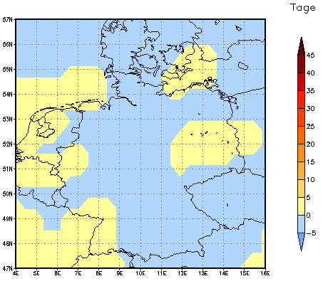 Gebietsmittel dieses Klimalaufs: 0 Tage