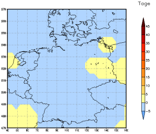 Gebietsmittel dieses Klimalaufs: 0 Tage