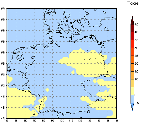 Gebietsmittel dieses Klimalaufs: 0 Tage