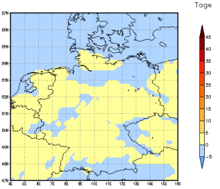 Gebietsmittel dieses Klimalaufs: 0 Tage