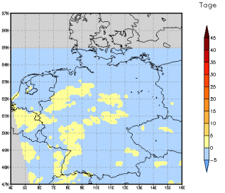 Gebietsmittel dieses Klimalaufs: 0 Tage