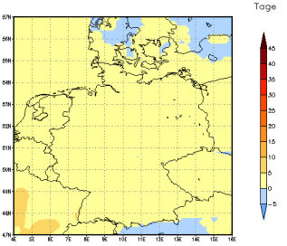 Gebietsmittel dieses Klimalaufs: 0 Tage