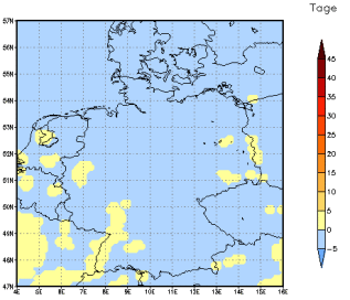 Gebietsmittel dieses Klimalaufs: 0 Tage