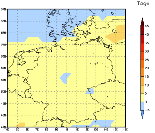 Gebietsmittel dieses Klimalaufs: 0 Tage