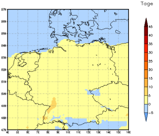 Gebietsmittel dieses Klimalaufs: +1 Tag