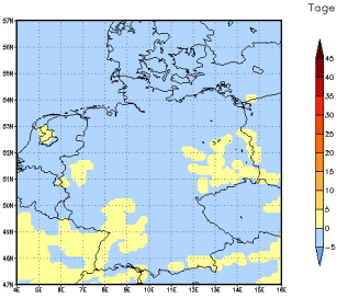 Gebietsmittel dieses Klimalaufs: 0 Tage