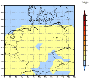 Gebietsmittel dieses Klimalaufs: 0 Tage