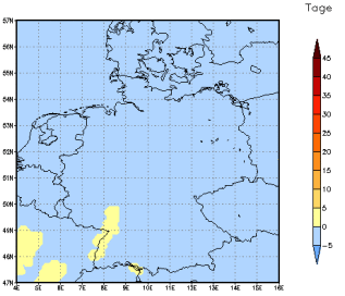 Gebietsmittel dieses Klimalaufs: 0 Tage