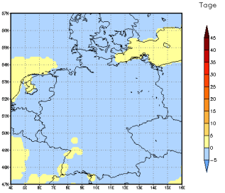 Gebietsmittel dieses Klimalaufs: 0 Tage