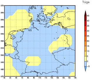 Gebietsmittel dieses Klimalaufs: 0 Tage