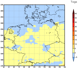 Gebietsmittel dieses Klimalaufs: +1 Tag