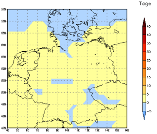 Gebietsmittel dieses Klimalaufs: 0 Tage