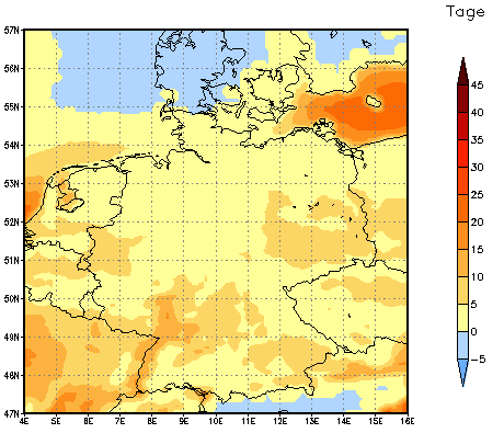 Gebietsmittel dieses Klimalaufs: +1 Tag