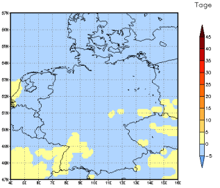 Gebietsmittel dieses Klimalaufs: 0 Tage