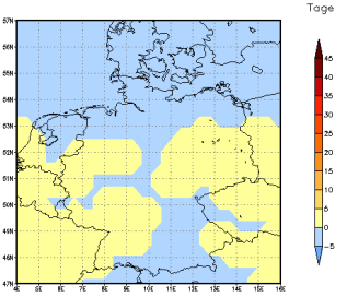 Gebietsmittel dieses Klimalaufs: 0 Tage