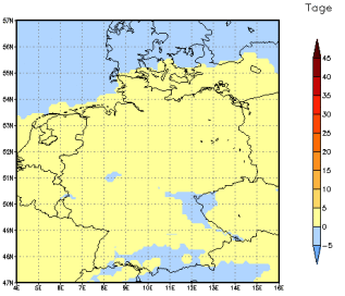 Gebietsmittel dieses Klimalaufs: +2 Tage