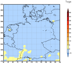 Gebietsmittel dieses Klimalaufs: 0 Tage