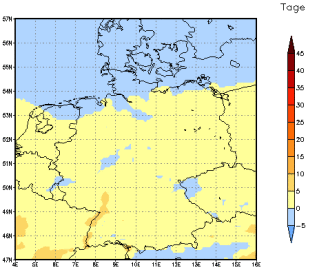 Gebietsmittel dieses Klimalaufs: +2 Tage