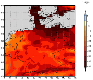 Gebietsmittel dieses Klimalaufs: -32 Tage