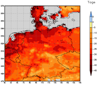 Gebietsmittel dieses Klimalaufs: -34 Tage