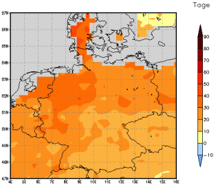 Gebietsmittel dieses Klimalaufs: +24 Tage