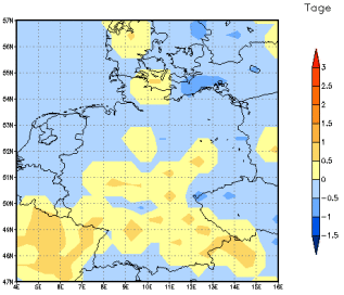 Gebietsmittel dieses Klimalaufs: 0 Tage