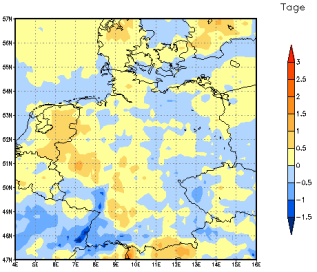 Gebietsmittel dieses Klimalaufs: 0 Tage