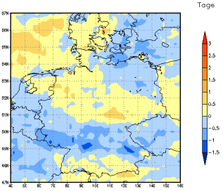 Gebietsmittel dieses Klimalaufs: 0 Tage