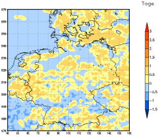 Gebietsmittel dieses Klimalaufs: 0 Tage