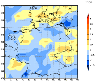 Gebietsmittel dieses Klimalaufs: 0 Tage