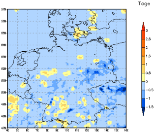 Gebietsmittel dieses Klimalaufs: 0 Tage