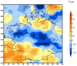 Gebietsmittel dieses Klimalaufs: 0 Tage