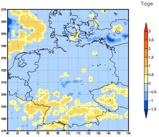 Gebietsmittel dieses Klimalaufs: 0 Tage