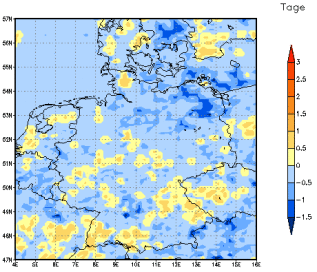 Gebietsmittel dieses Klimalaufs: 0 Tage