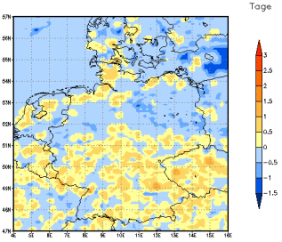 Gebietsmittel dieses Klimalaufs: 0 Tage