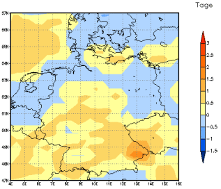 Gebietsmittel dieses Klimalaufs: 0 Tage