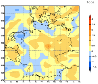 Gebietsmittel dieses Klimalaufs: 0 Tage