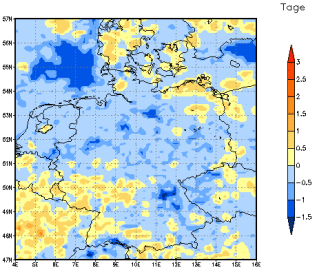 Gebietsmittel dieses Klimalaufs: 0 Tage