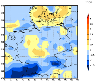 Gebietsmittel dieses Klimalaufs: 0 Tage