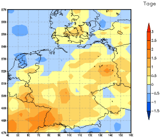 Gebietsmittel dieses Klimalaufs: 0 Tage